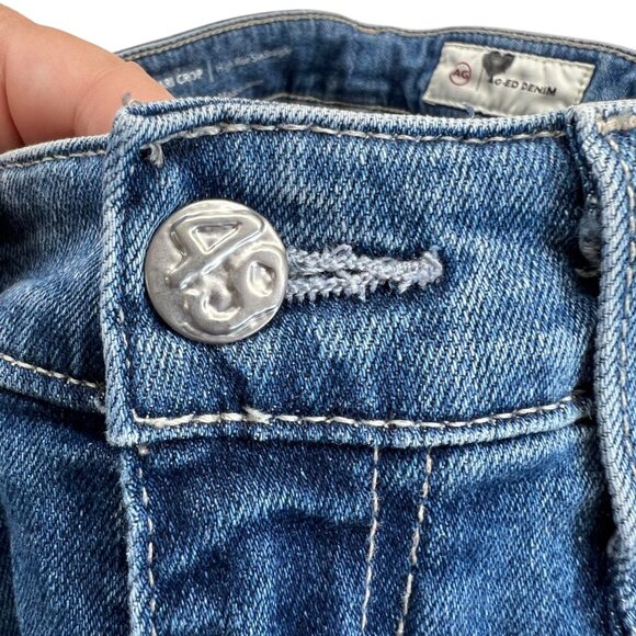 AG Adriana Goldschmied Mari Crop High-Rise Slim Straight Jeans Size 26 - Picture 9 of 15